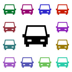 Car multi color style icon. Simple glyph, flat vector of web icons for ui and ux, website or mobile application