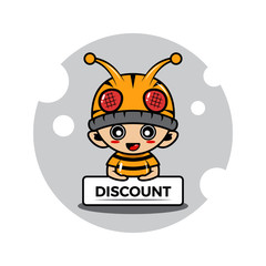 Bee mascot character activity