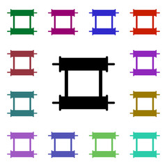 Scroll multi color style icon. Simple glyph, flat vector of web icons for ui and ux, website or mobile application