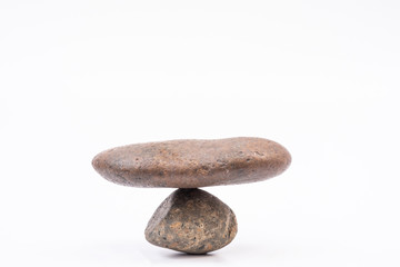 Close-up shot of a rock showing balance