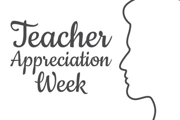 Teacher Appreciation Week. Holiday concept. Template for background, banner, card, poster with text inscription. Vector EPS10 illustration.