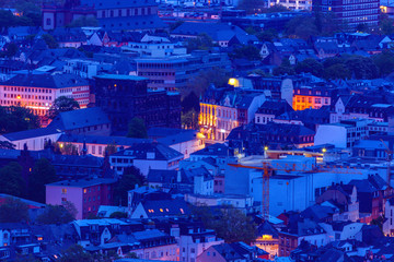 Panorama of Trier at night