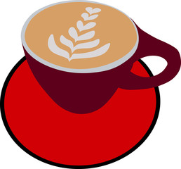 A Cup of Latte Art Coffee