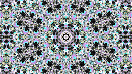Obraz premium Kaleidoscope wallpaper. Hypnotic abstract image. Mandala surreal ornament. Psychedelic multicolor illustration.