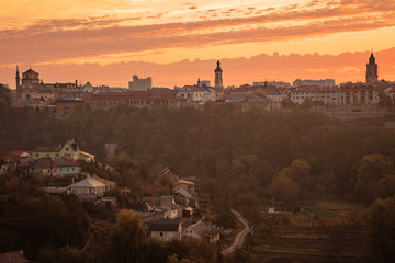 Fototapeta premium Panorama of Kamianets-Podilskyi