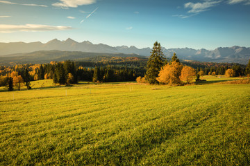 High Tatras seen from Pass over Lapszanka