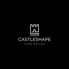 Unique logo design of letter S and Castile with dark background - EPS10 - Vector.