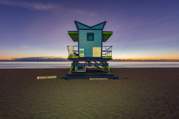 Lifeguard booth in Miami Beach