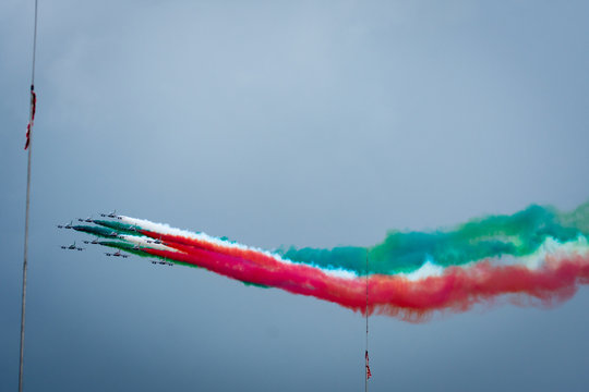 Frecce Tricolori in Formation at an Airshow