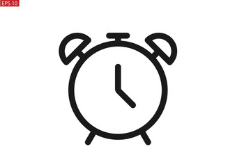 Alarm clock icon vector 