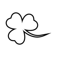 Shamrock leaf vector, Shamrock icon on white background
