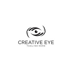Eye Logo design vector template. Vision Logotype concept idea.creative eye