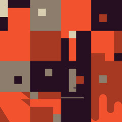Mid-Century Abstract Vector Pattern Design