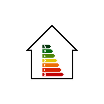 Energy-efficient house icon. Energy efficiency of housing logo
