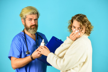 Obraz premium For A Healthier You. virus epidemic prevention. coronavirus disease. Healthcare and medical. Doctor and patient. receiving prescription medicine. talk to patient about medication. treatment method