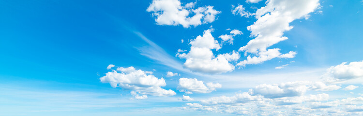 Soft white clouds in the springtime