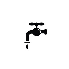 Bathroom vector black icon: hand wash tap