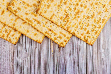 Matzoh jewish holiday bread Jewish family celebrating passover