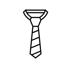 Tie line icon, concept sign, outline vector illustration, linear symbol.