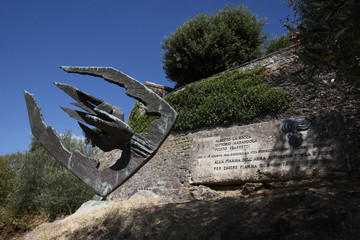 Fiesole, Italy - September 10, 2011: The Monument to the sacrifice of the carabinieri Alberto La...