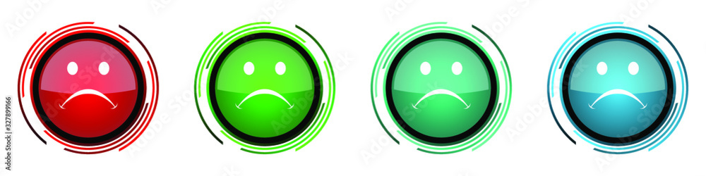 Poster cry round glossy vector icons, set of buttons for webdesign, internet and mobile phone applications 