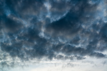 Fantastic dark thunderclouds, sky panorama