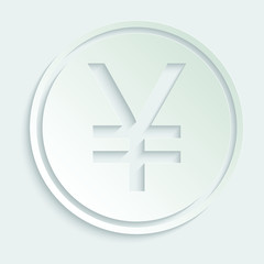 paper Yen  icon. Yen  sign. vector