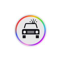 Police Car -  Modern App Button