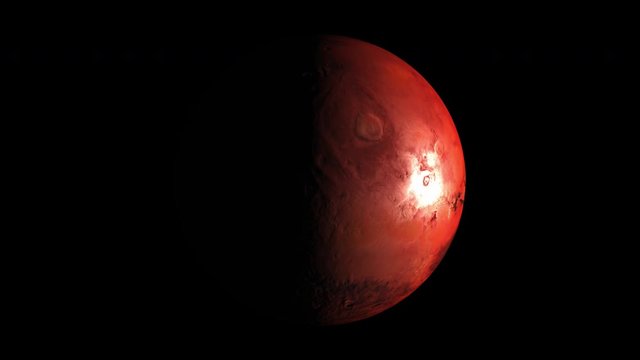 Planet Mars. High quality 4K 3D animation. Perfectly looped and rendered with alpha channel (transparency).  Use in any NLE software. Drag and drop. 