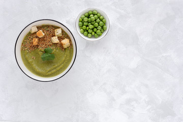 Homemade Vegetable cream. Vegan food