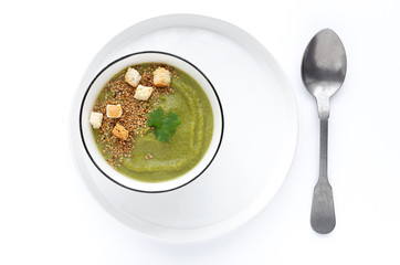 Homemade Vegetable cream. Vegan food