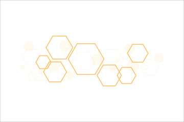 Hexagonal geometric background. - genetic, social network and future geometric template.