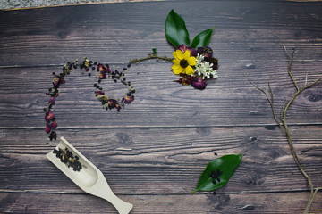 Abstract Floral Bee Scape