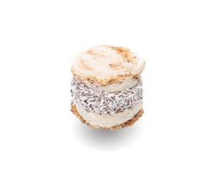 Dessert on white