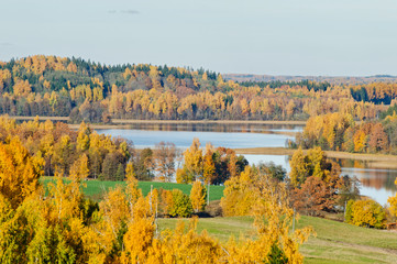 Fototapeta premium Beautiful green nature landscape of Europe