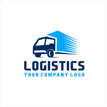 logistics transportation logo vector, Fast delivery concept icon. Simple one colored shopping element illustration. Vector symbol design from store collection.