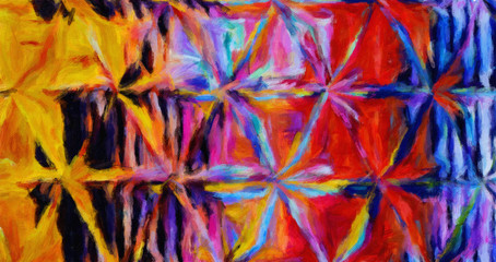 Abstract geometric artwork, background pattern for design flyer, banner, card, big size advertising prints and web decorating. Fabric or textile decor pattern. Digital art texture for creative product