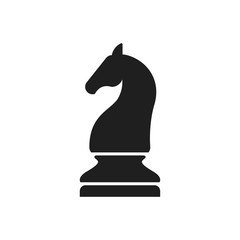 Knight chess icon. Horse chess icon. Modern Black color illustration of knight chess vector icon for web design