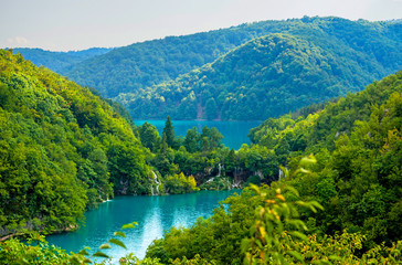 Fototapeta na wymiar Beautiful green nature landscape of Europe