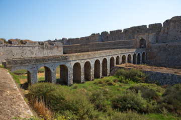 Obraz premium The Castle of Methoni - a medieval fortification in the port town of Methoni, Peloponnese, Greece