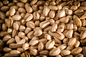 Pistachio texture viewed from above