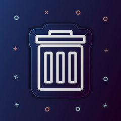 Garbage can nolan button icon. Simple thin line, outline vector of web icons for ui and ux, website or mobile application