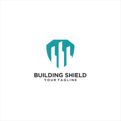 shield building logo vector creative illustration design, Logo Shield City Idea logo design inspiration