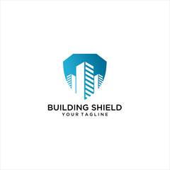 shield building logo vector creative illustration design, Logo Shield City Idea logo design inspiration