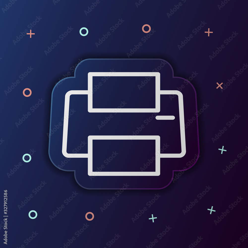 Fototapete Printer nolan button icon. Simple thin line, outline vector of web icons for ui and ux, website or mobile application