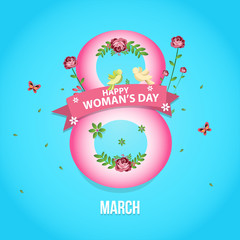 lovely happy women's day international celebration background