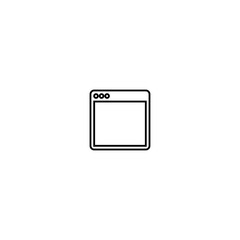 Browser icon. Web window symbol. Logo design element