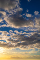 Fototapeta premium Blue Sky Clouds Pattern Background