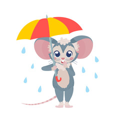 Illustration of cute vector mouse