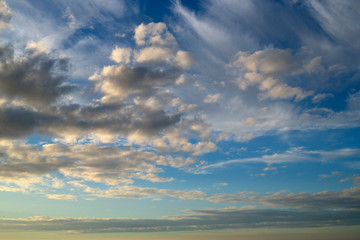 Obraz premium Blue Sky Clouds Pattern Background